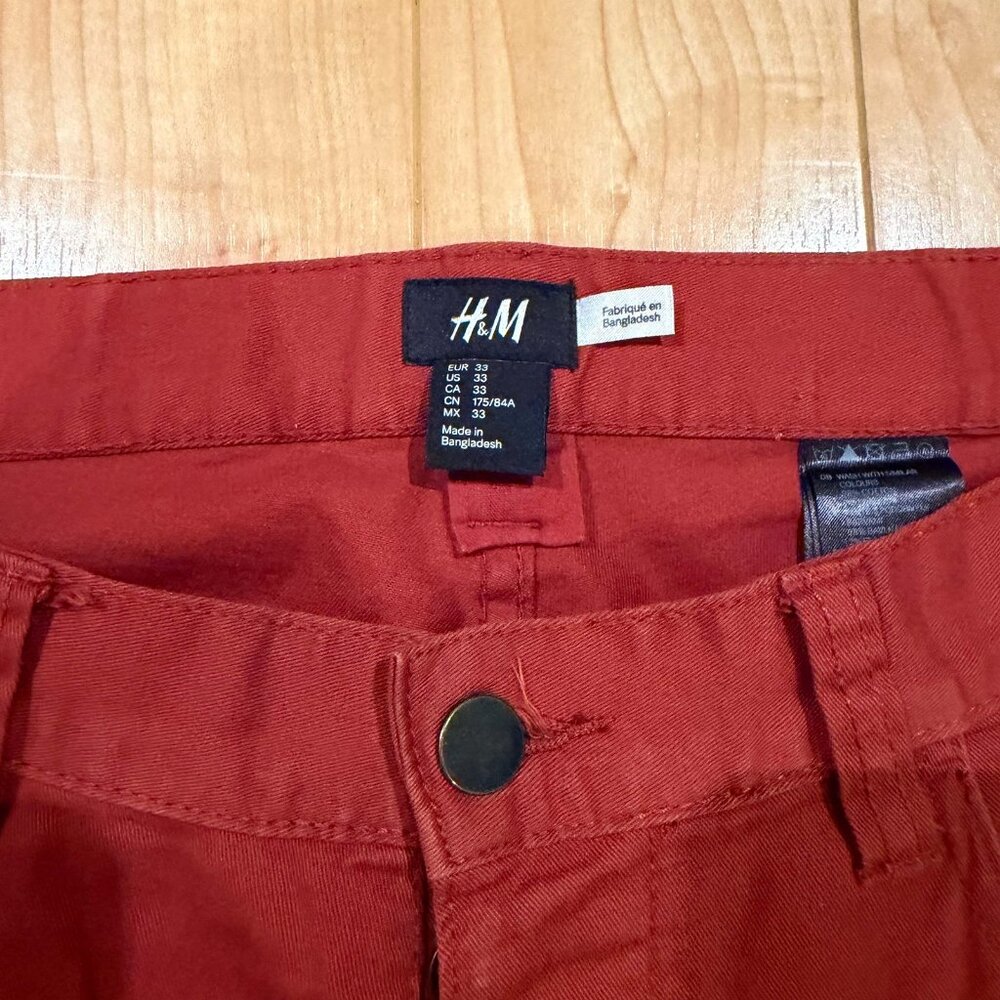 H&M Regular Fit Pants - Rust - Picture 3 of 4
